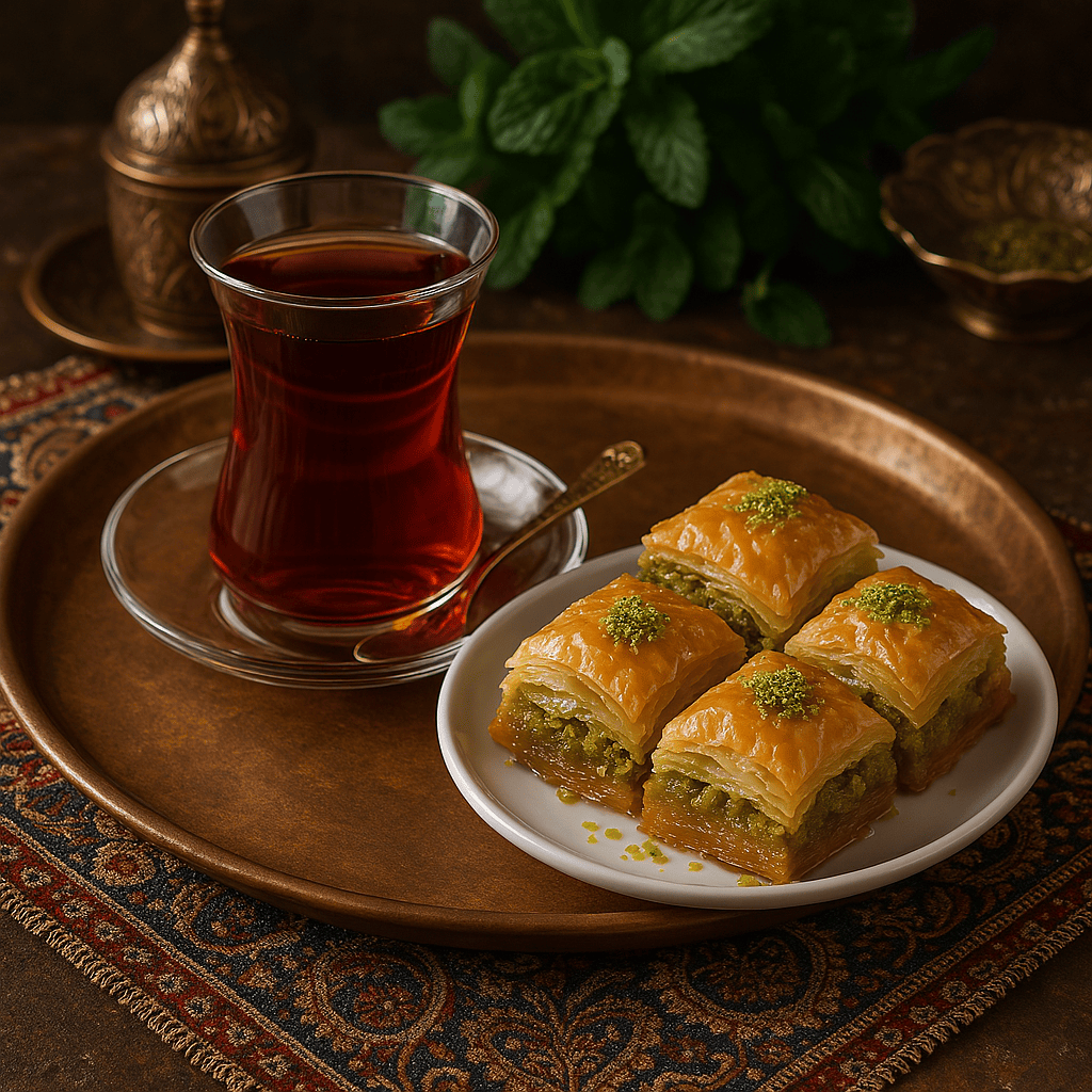 چای باقلوا قهوه دورهمی